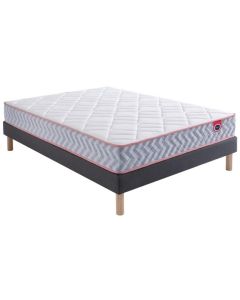 LOT MATELAS+SOMMIER TAPISSIER 140X190CM  MERINOS IC1775314019000