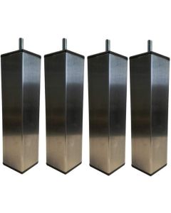 4 PIEDS A TIGE FILETEE POUR SOMMIER TAPISSIER MARGOT J1150X170-VD8-FP-INOX TON