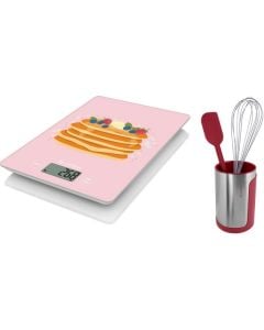 LOT BALANCE DE CUISINE ELECTRONIQUE + USTENSILES TERRAILLON LOT FIRSTCREPES+KIT RANGE