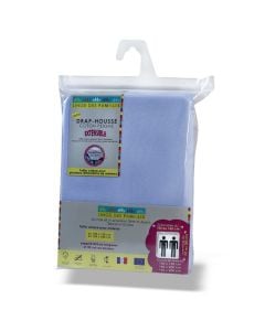 DRAP HOUSSE 140 A 160CM X 190 A 200CM LINGE DES FAMILLES PLURIEL DH 140-160 BLEU