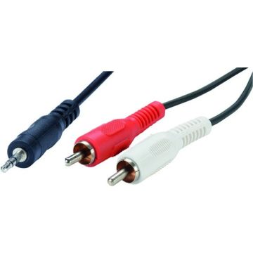 CABLE AUDIO JACK MALE 3,5MM / 2 RCA MALE ERARD 1525