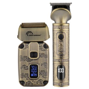 LOT TONDEUSE A BARBE ET RASOIR MASCULIN ELECTRIQUE LITTLE BALANCE COFFRET BAROUDEUR-8939