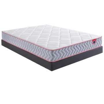 LOT MATELAS+SOMMIER TAPISSIER 140X190CM  MERINOS IC1775314019000