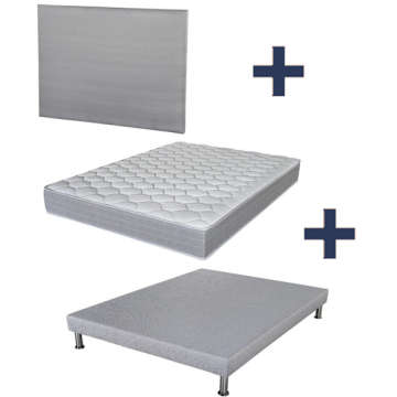 LOT LITERIE EBAC DECO GRIS 140+MADERE+SR9 GRIS FINAUD