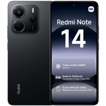 SMARTPHONE 4G  XIAOMI REDMI NOTE14 8+256 NOIR