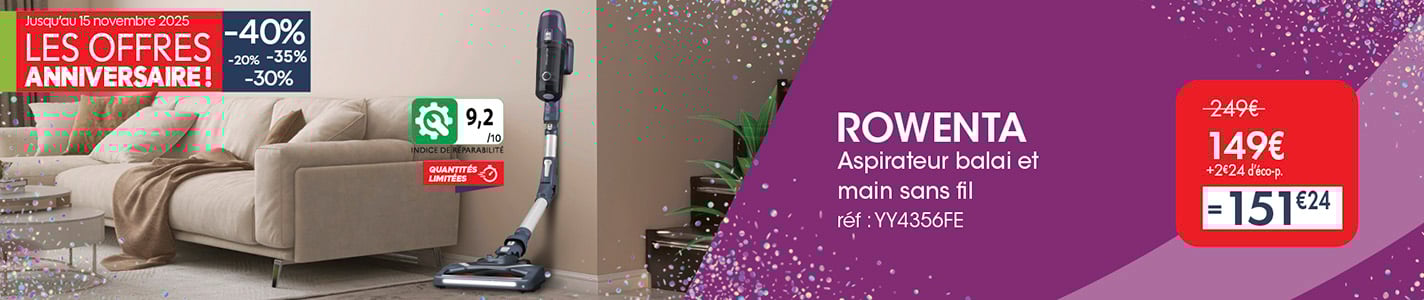PRO - OFFRES ANNIVERSAIRE - ASPIRATEUR ROWENTA
