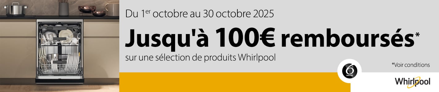PRO - ODR WHIRLPOOL - JUSQU'À 100 EUROS REMBOURSÉS
