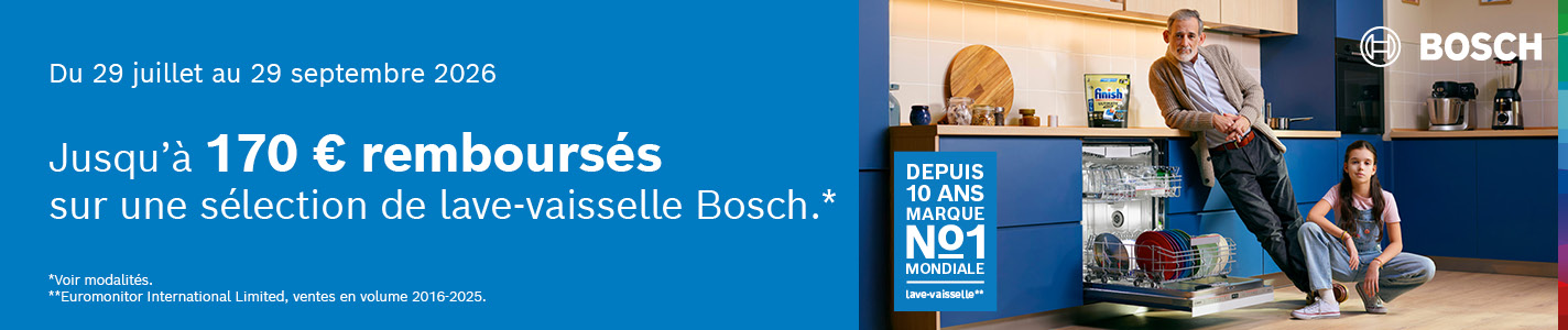 PRO&Cie - Offre de remboursement Bosch du 29 juillet au 29 septembre 2026