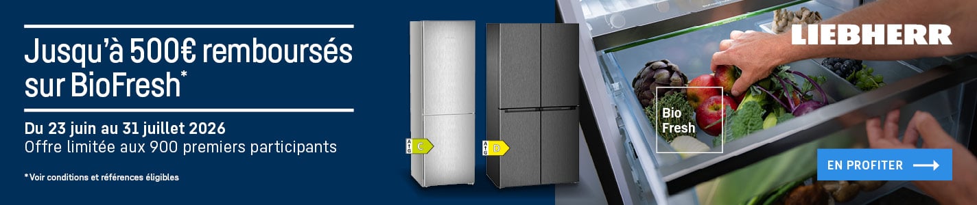 PRO&Cie - Offre de remboursement Liebherr BioFresh du 23 juin au 31 juillet 2026