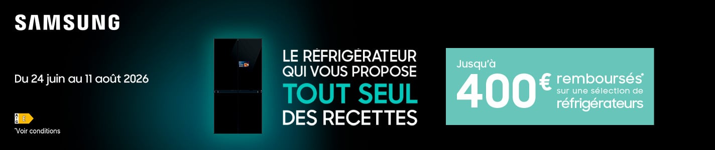 PRO&Cie - Offre de remboursement Samsung R&eacute;frig&eacute;rateurs du 24 juin au 11 ao&ucirc;t 2026