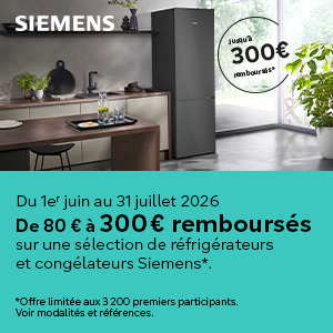 Offre de remboursement Siemens du 1er juin au 31 juillet 2026