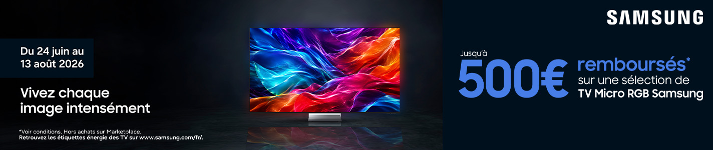 Offres de remboursement Samsung TV Micro RGB du 24 juin au 13 août 2026