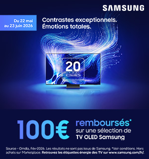 Offres de remboursement Samsung TV OLED du 22 mai au 23 juin 2026